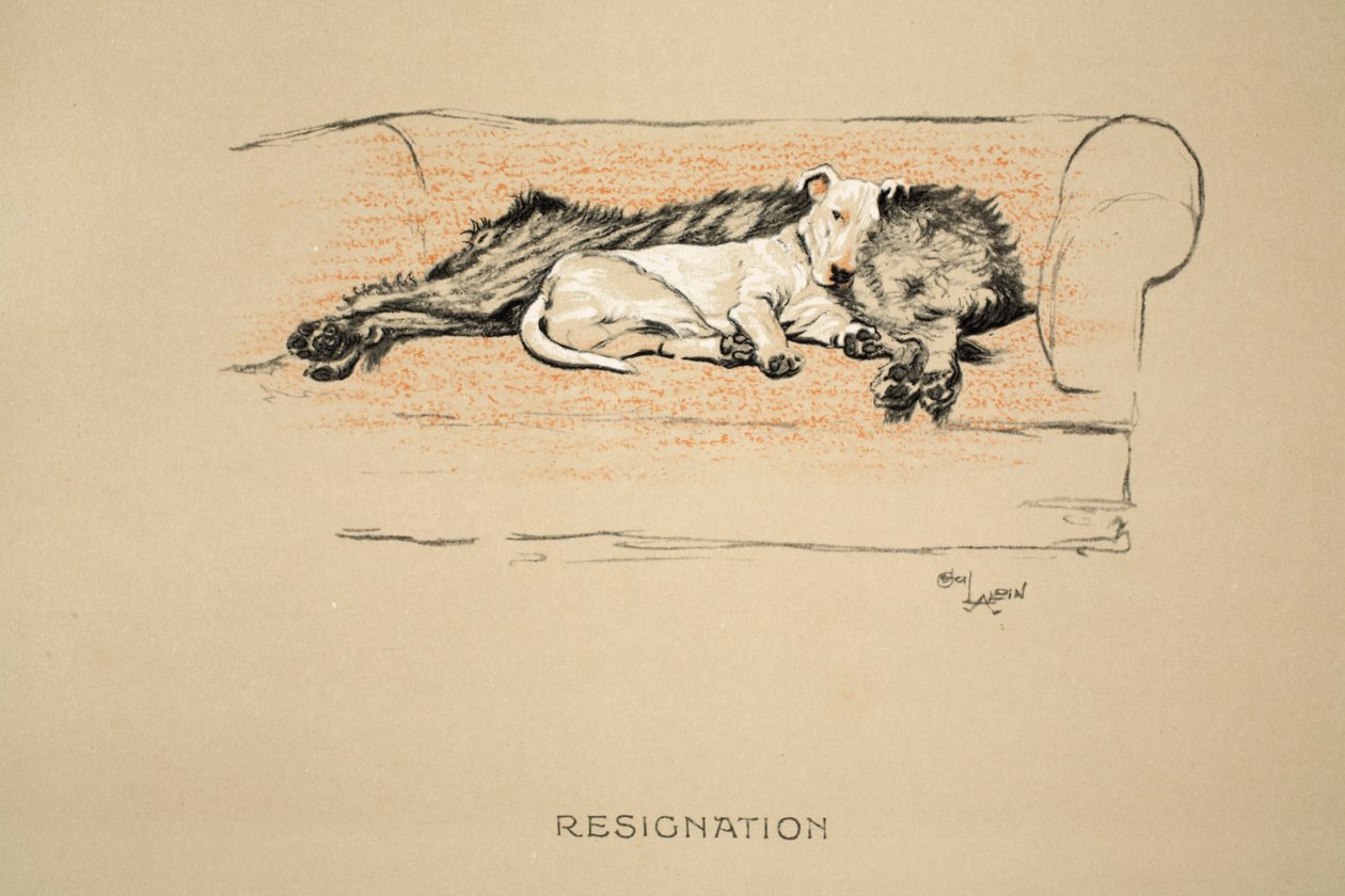 辞职，1930年，第1版“睡眠伙伴”，Aldin，Cecil Charles Windsor（1870-1935），由Eyre和Spottiswoode Limited，Chalk和Charcoal出版 作者 塞西尔·查尔斯·温莎·奥尔丁