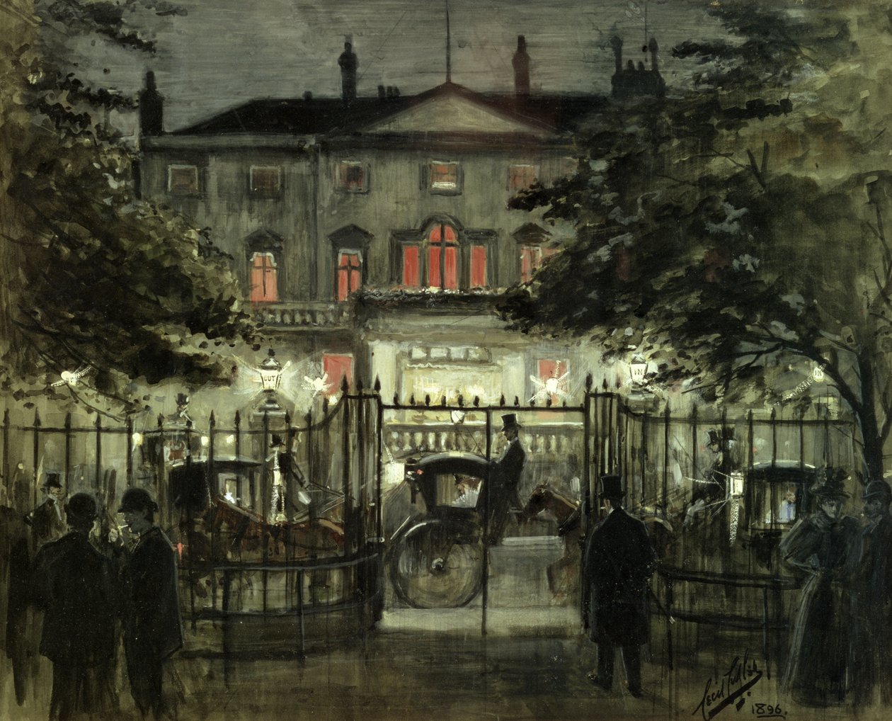 海军和军事俱乐部，1896年 作者 塞西尔·卡特勒
