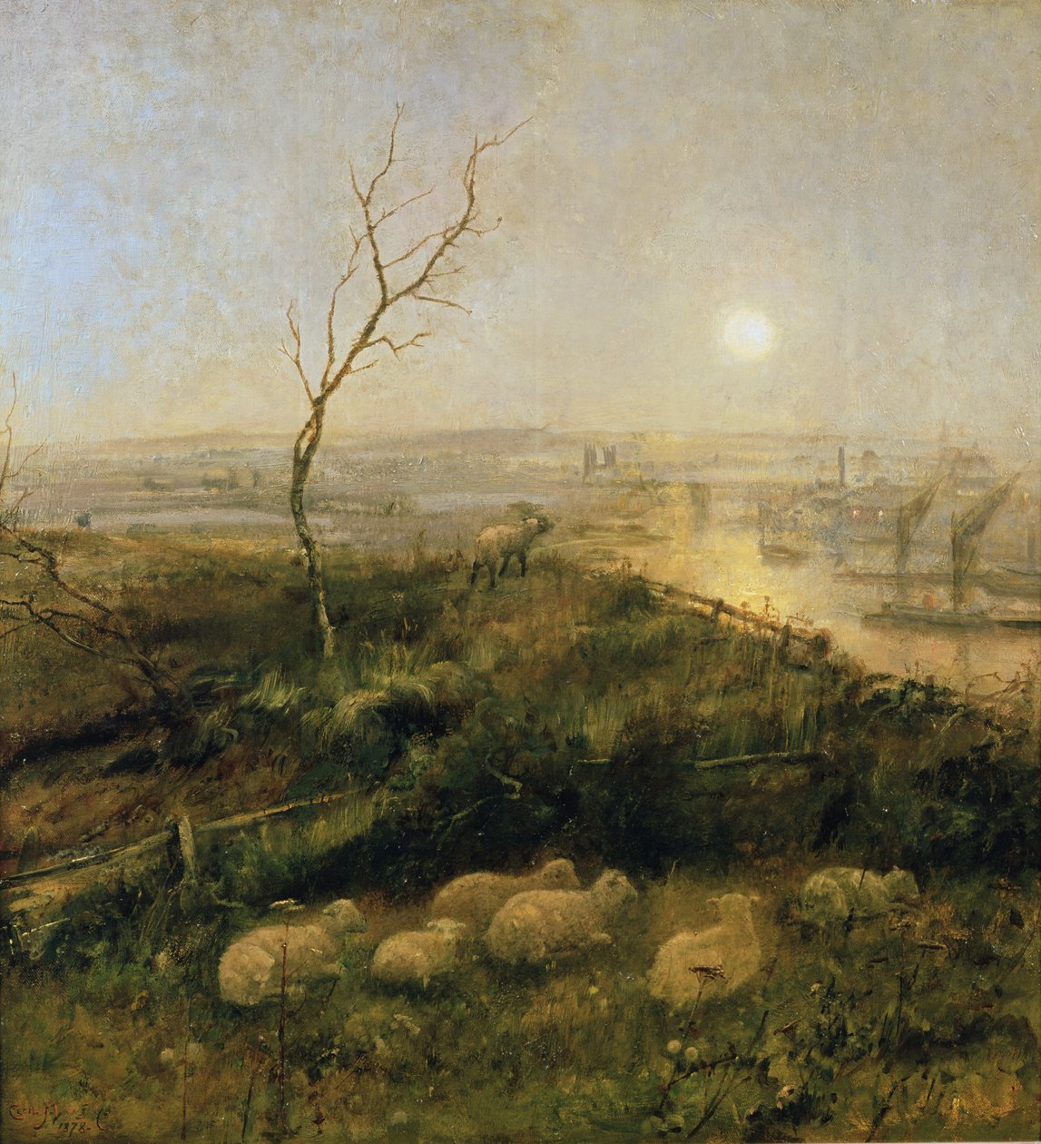 迷路，月光田园，1878年 作者 塞西尔·戈登·劳森