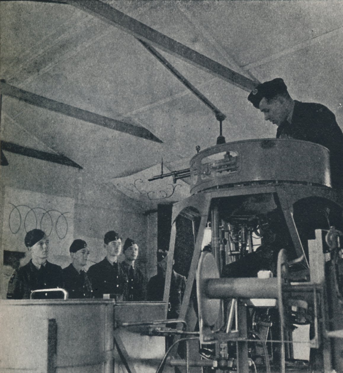 空中炮手教学，1941年 作者 塞西尔·比顿（Cecil Beaton）