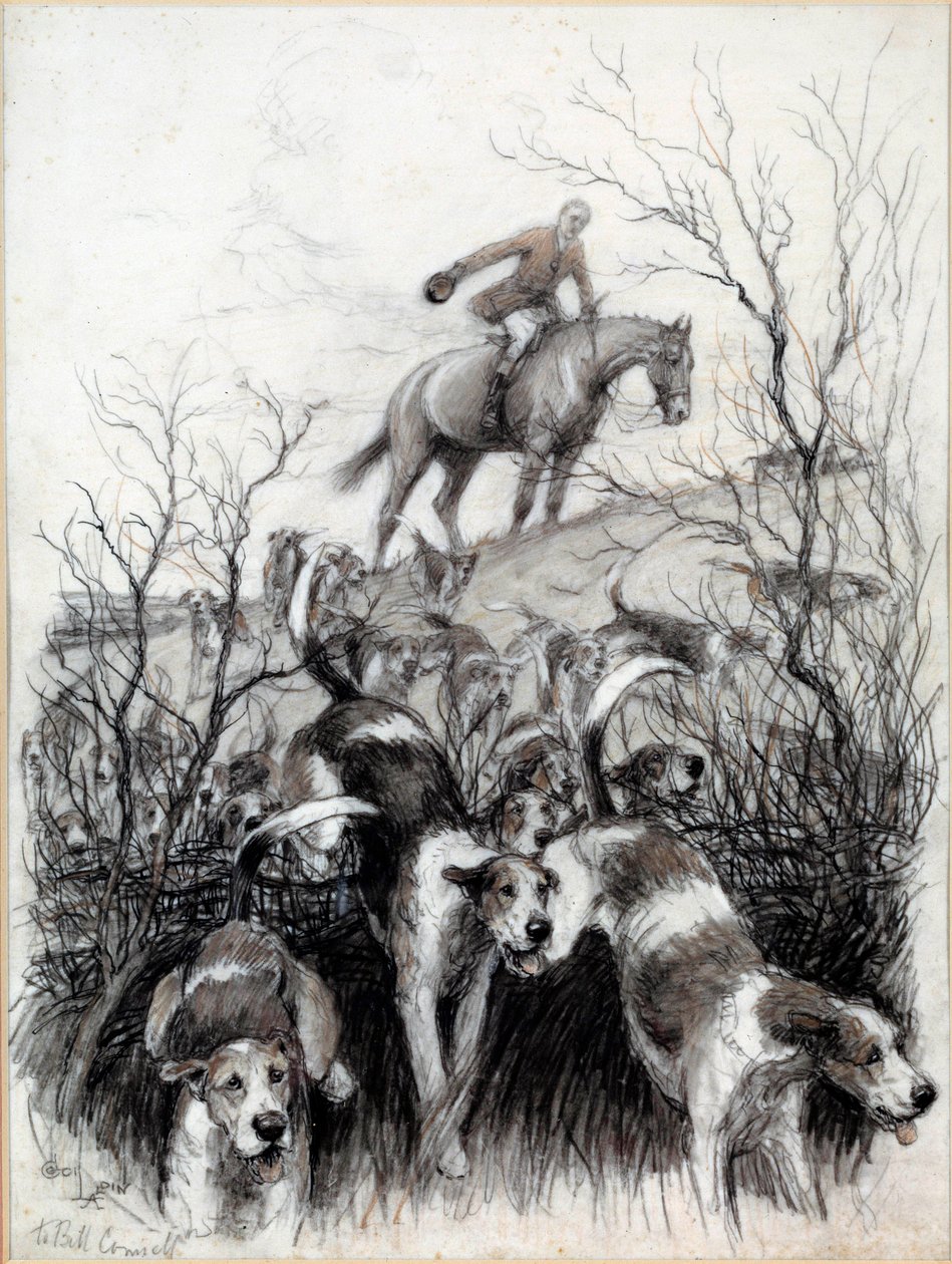 英国的狩猎场景：Cecil Aldin（1870-1935）19 世纪私人收藏的狗画 作者 塞西尔·查尔斯·温莎·奥尔丁