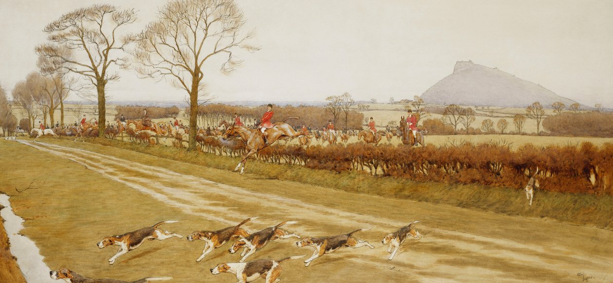 柴郡-远离Tattenhall，1912年 作者 塞西尔·查尔斯·温莎·奥尔丁