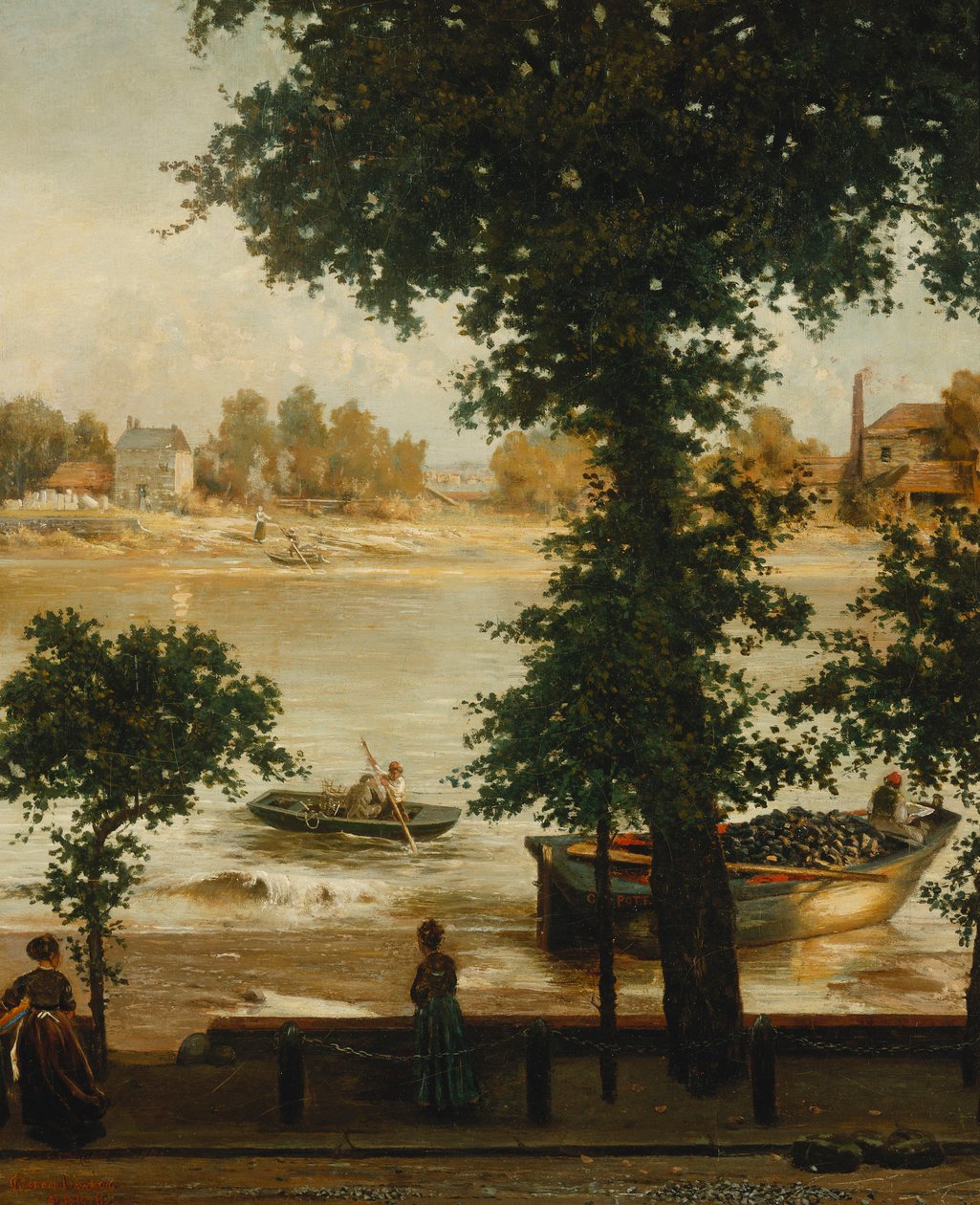 1870-71年，Cheyne Walk的一个夏日之夜 作者 塞西尔·戈登·劳森