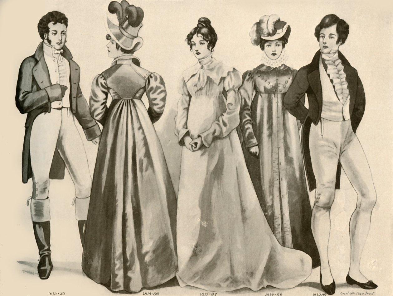 1812-1828、1907、1937年的服装。 作者 塞西尔·W·特劳特