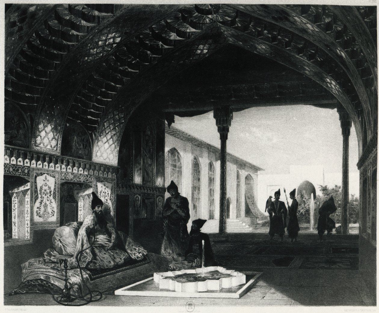 埃里温萨尔达宫的镜厅，塞莱斯坦-弗朗索瓦-南托伊尔（1813-1873），亚美尼亚 作者 塞莱斯坦·弗朗索瓦·南特伊