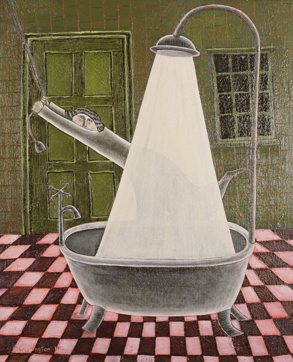 淋浴，1990年 作者 西莉亚华盛顿