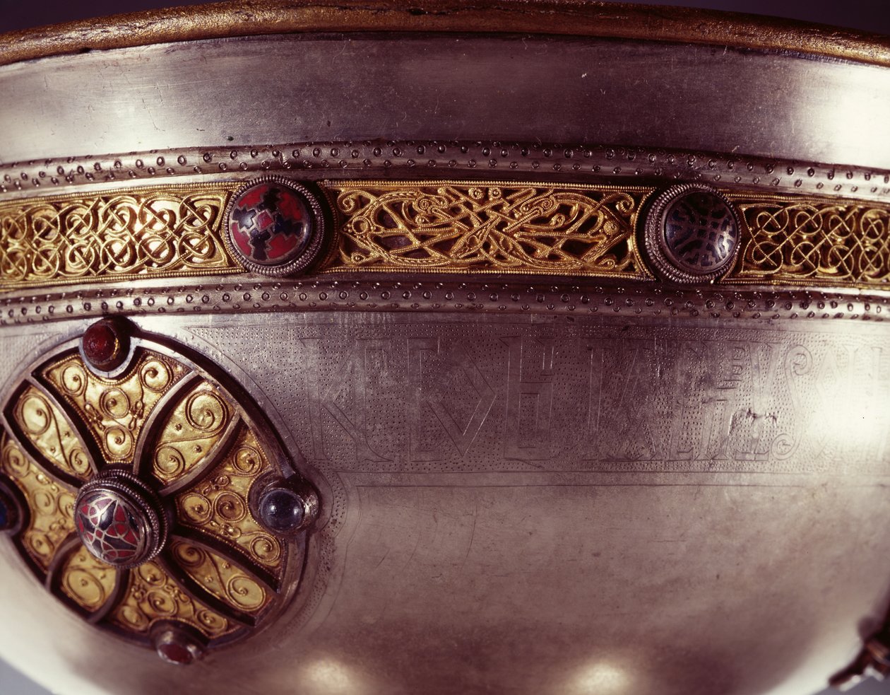 Ardagh Chalice，Reerasta，County Limerick，8世纪初银，银色镀金，珐琅，黄铜和青铜细节228699 作者 凯尔特人