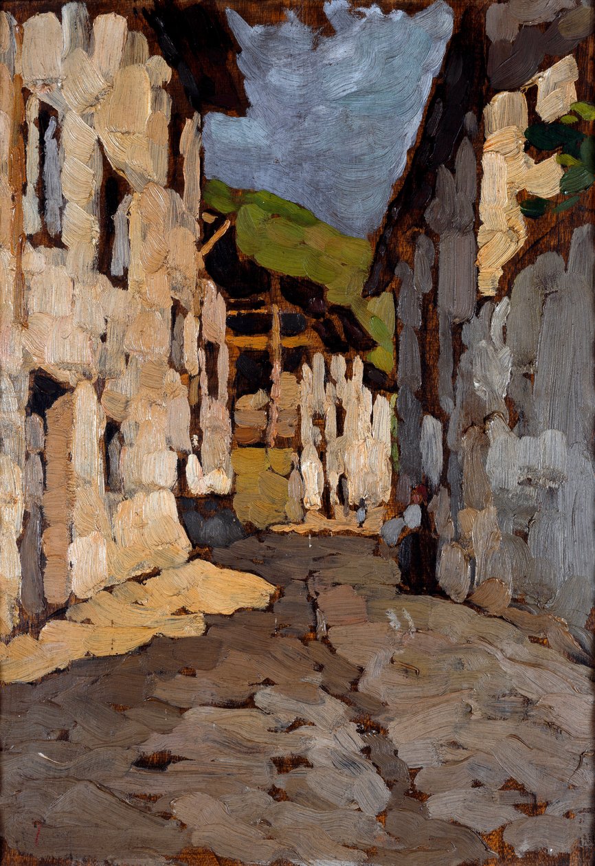 乡村房屋（布面油画 作者 切萨雷·巴尔比·迪·罗贝科