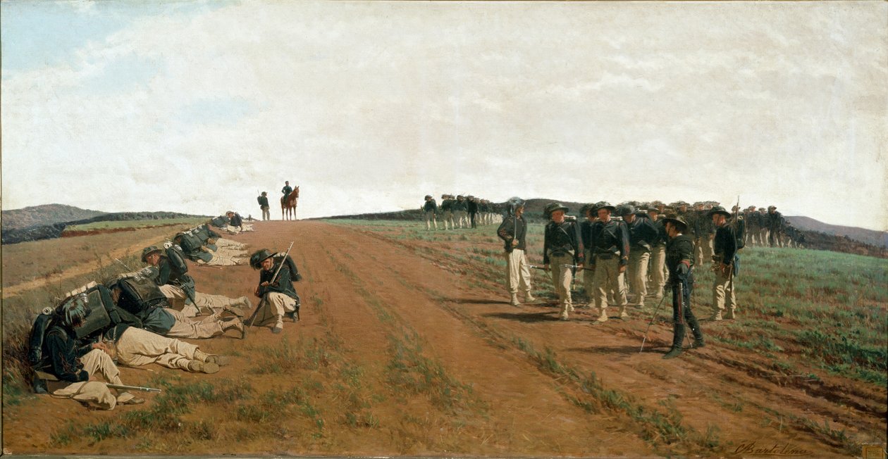 1870 年 9 月，Bersaglieri 往皮亚港方向 作者 