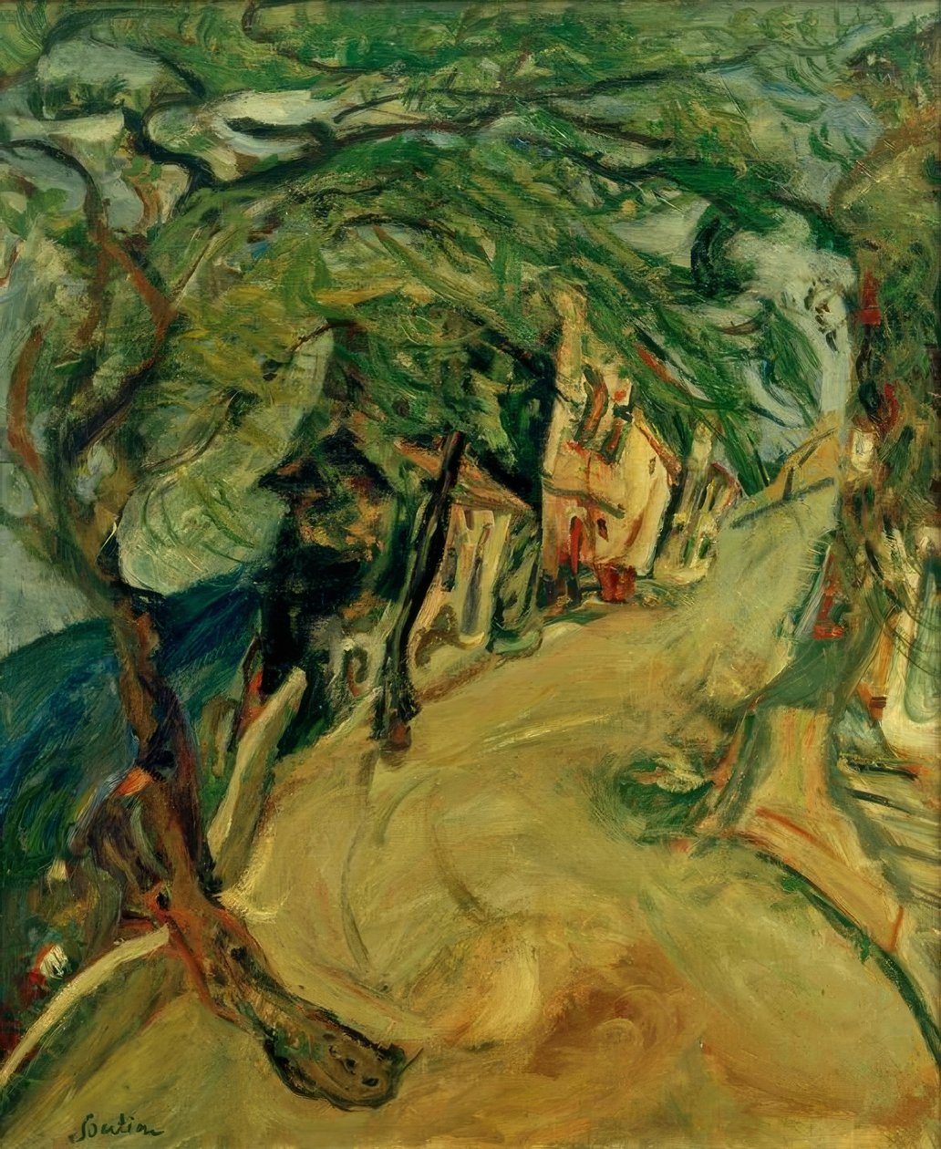 Ch.Soutine，通往山上的道路 作者 Chaim Soutine