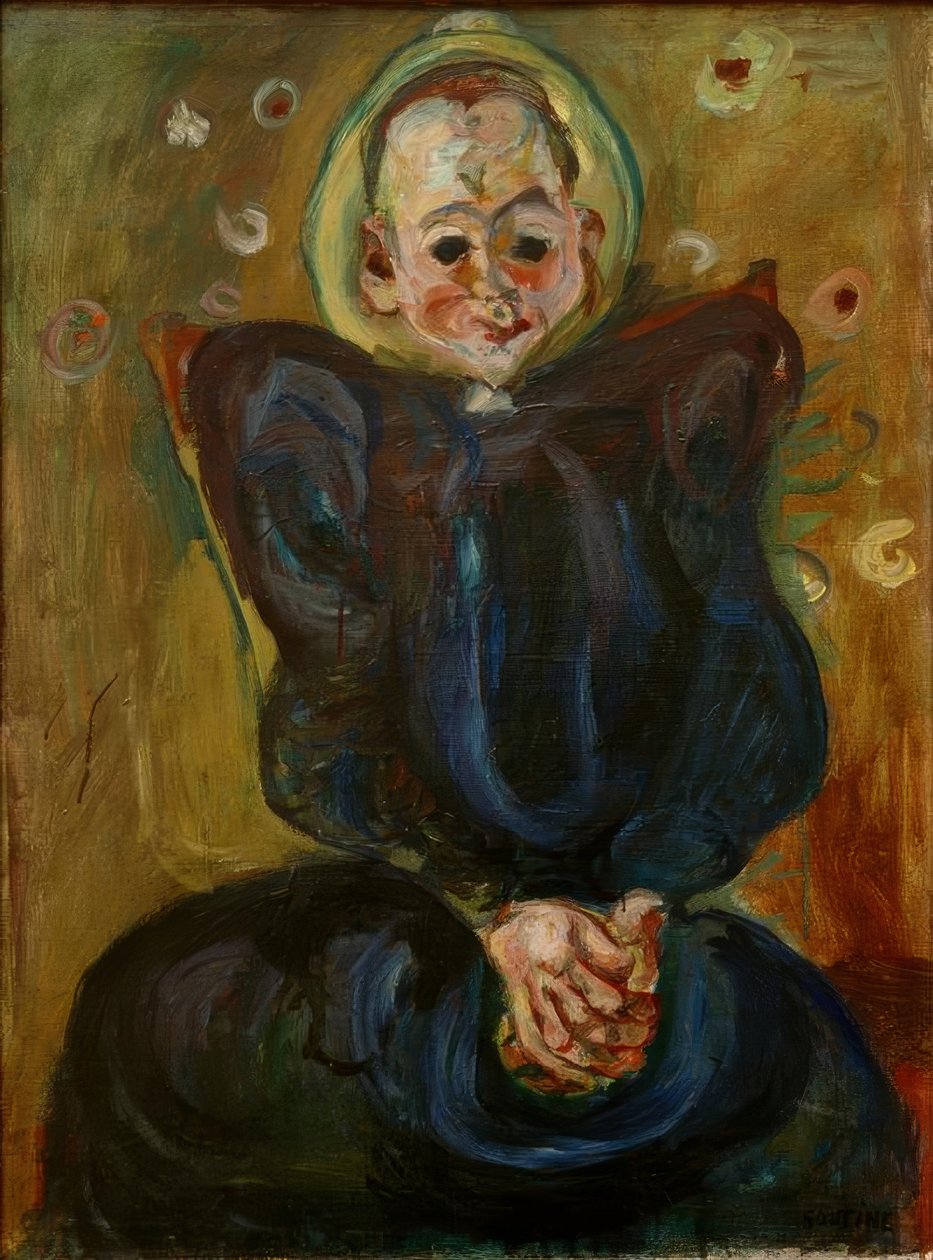 Ch.Soutine，蓝色礼服的女人 作者 Chaim Soutine