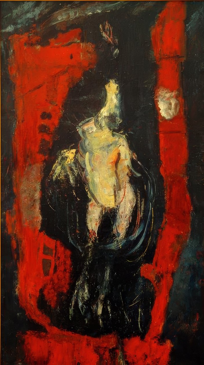Ch.Soutine，家禽，挂在红墙前 作者 Chaim Soutine