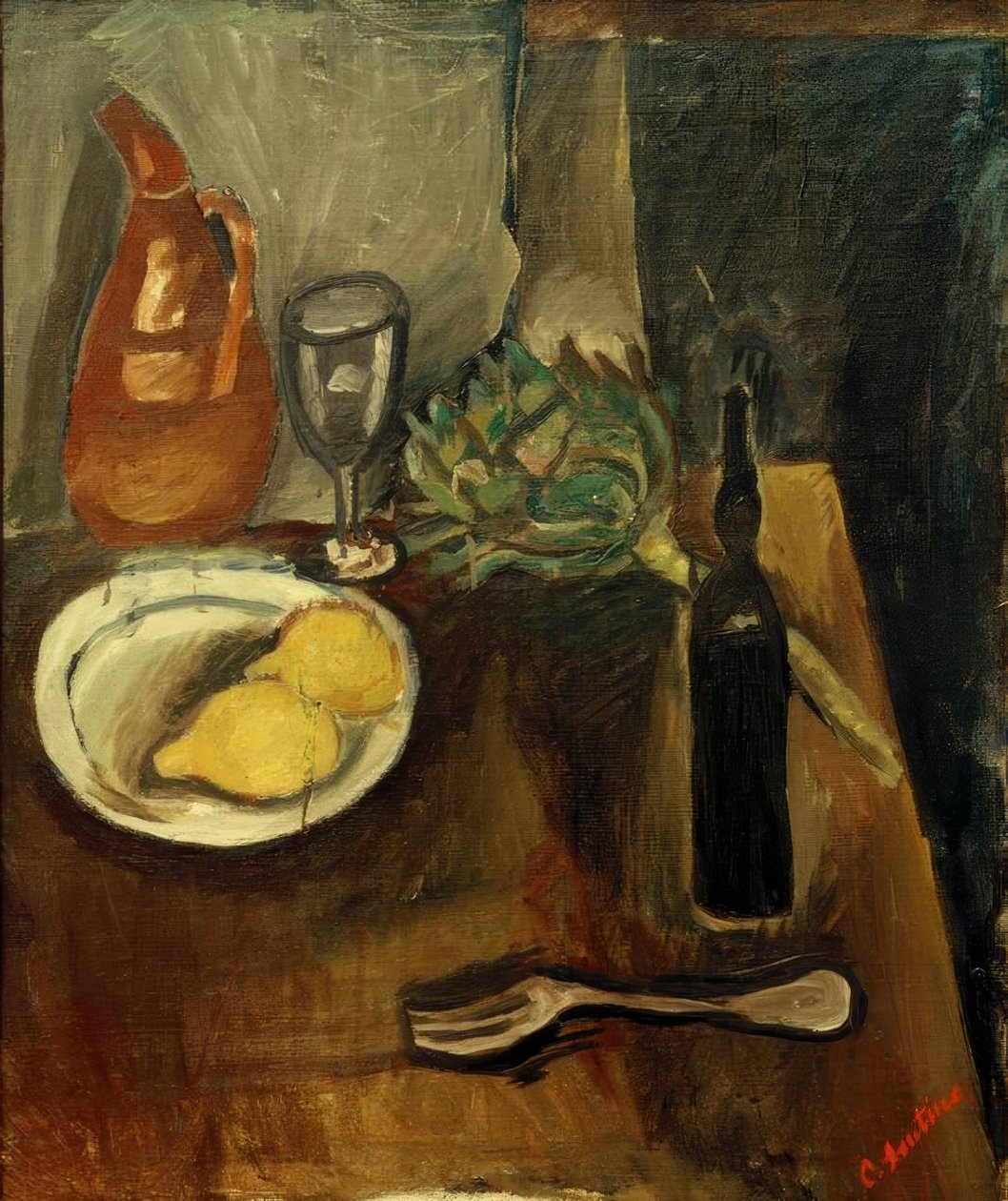 Ch.Soutine，静物与朝鲜蓟 作者 Chaim Soutine