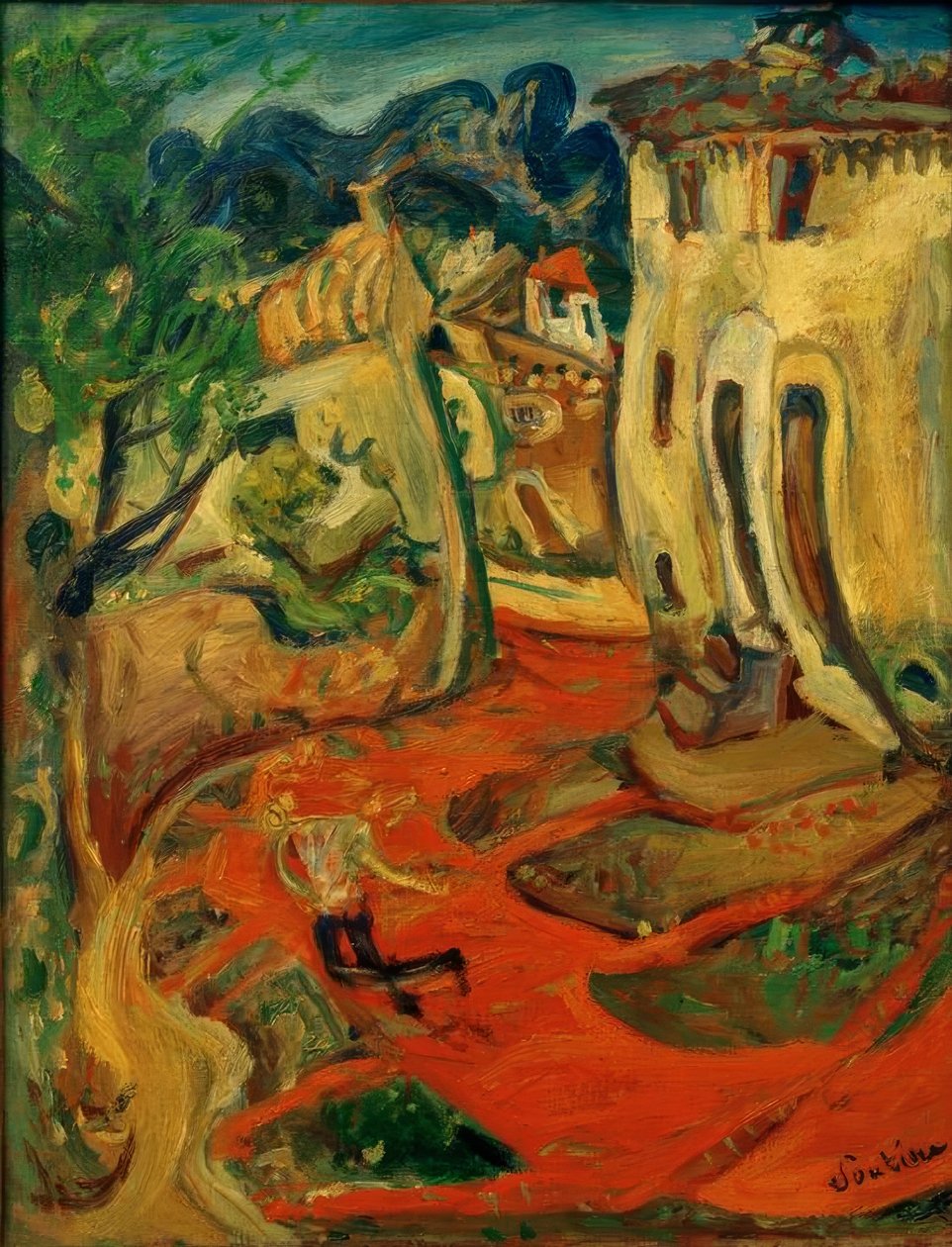 CH。在Cagnes的Soutine，Strasse 作者 Chaim Soutine