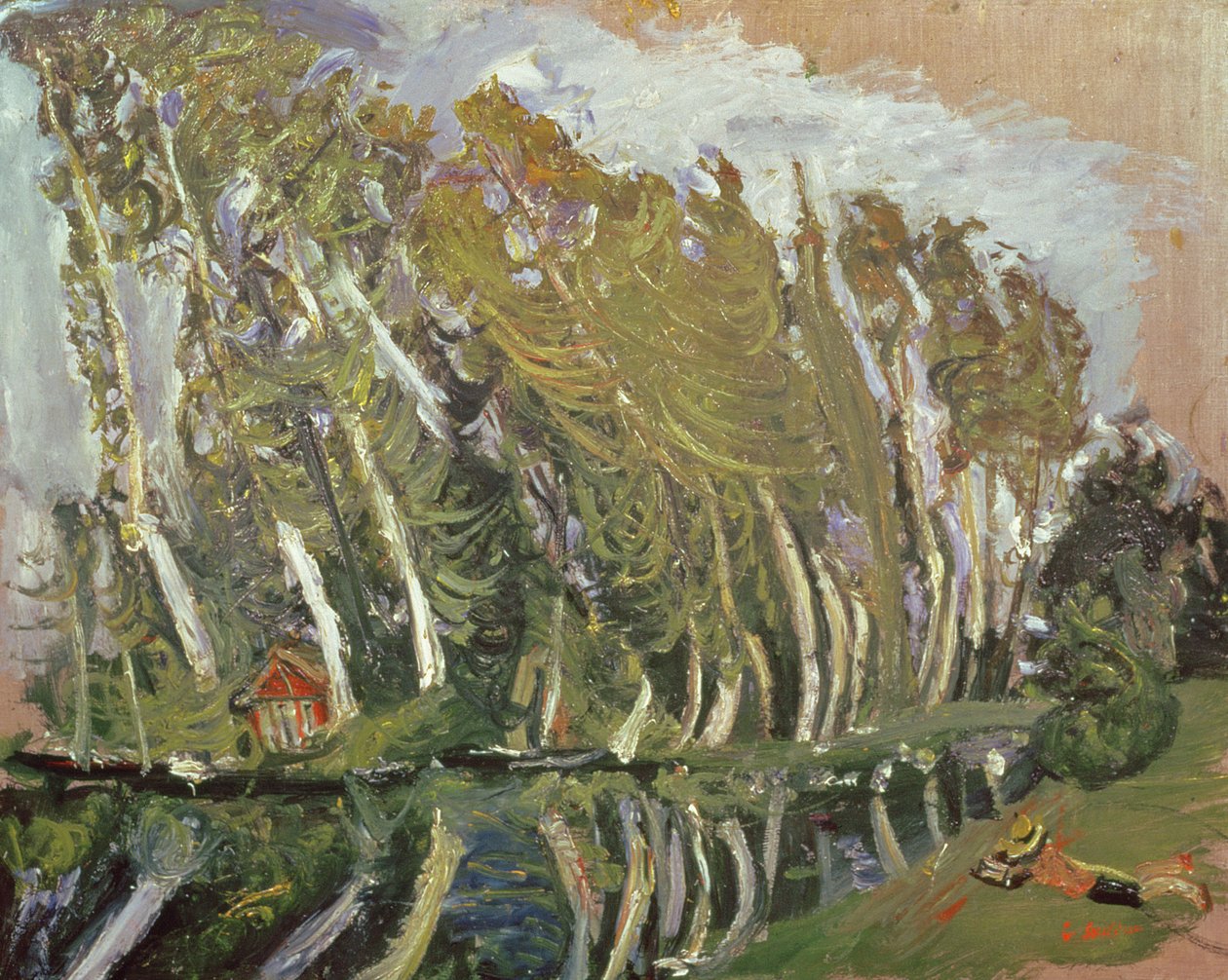 景观与斜倚图 作者 Chaim Soutine