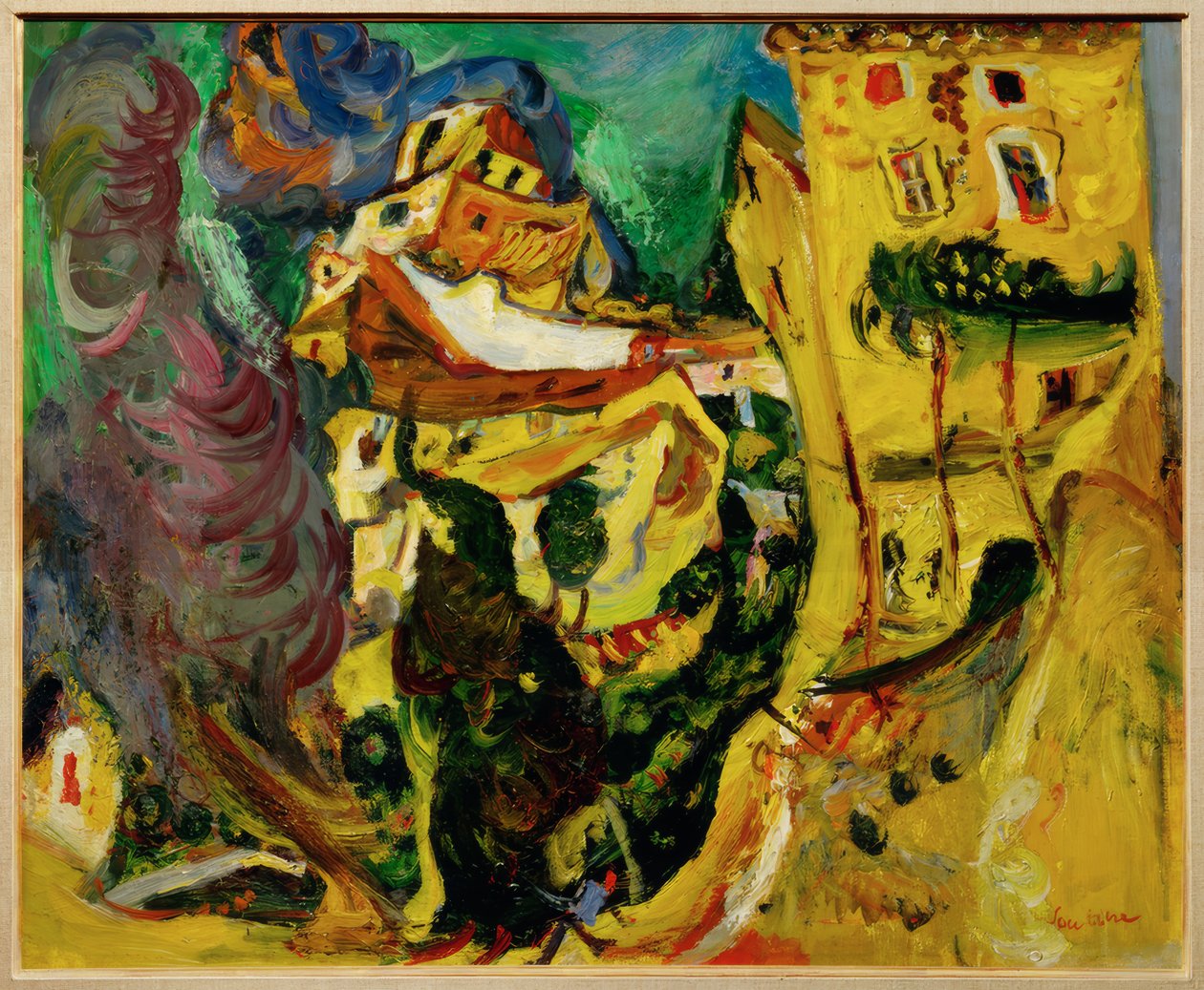 卡涅（法国拉高德）的风景 作者 Chaim Soutine
