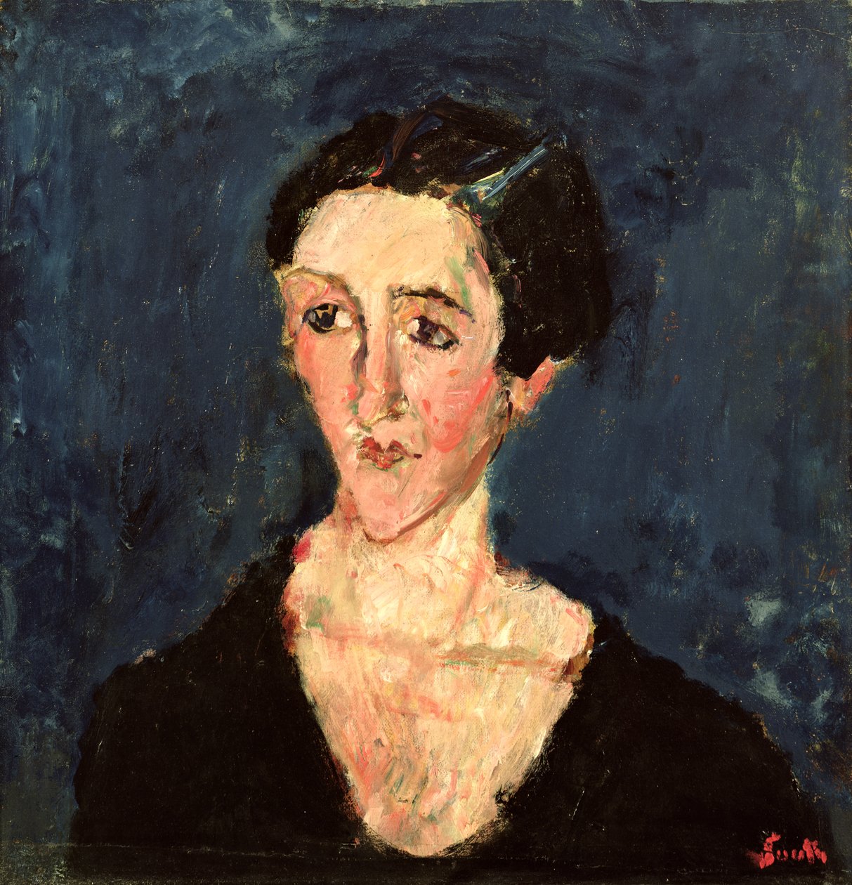 M. Castaing夫人，c.1928 作者 Chaim Soutine