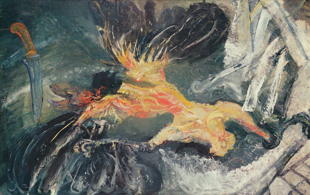 家禽，c.1925-26（纸板上的油） 作者 Chaim Soutine