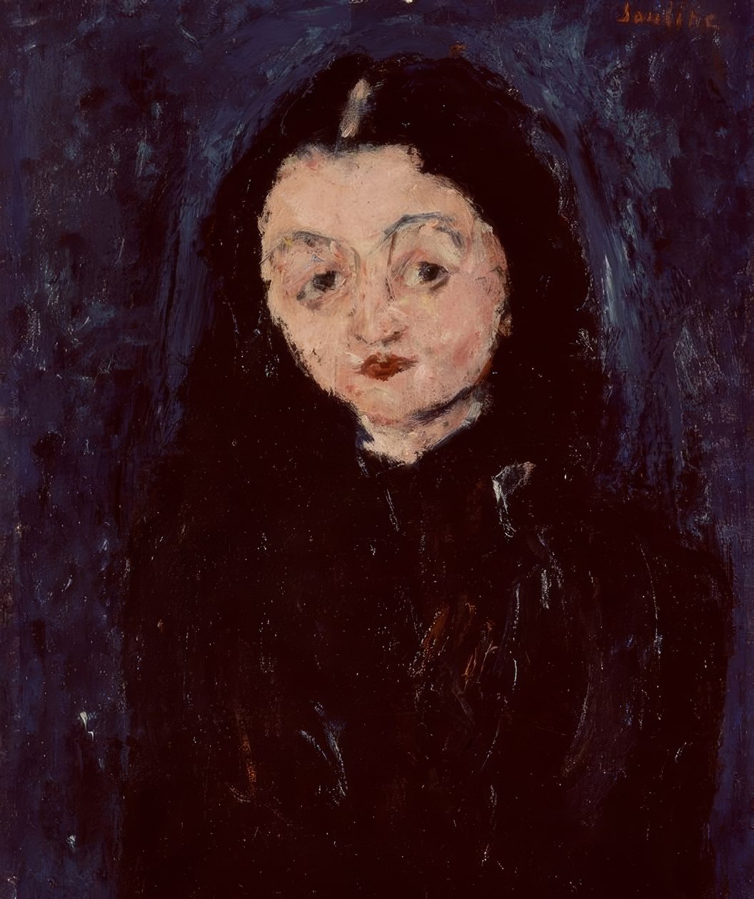 女性肖像-S XX-法国表现主义。昆斯特勒：CHAIM SOUTINE。 作者 Chaim Soutine