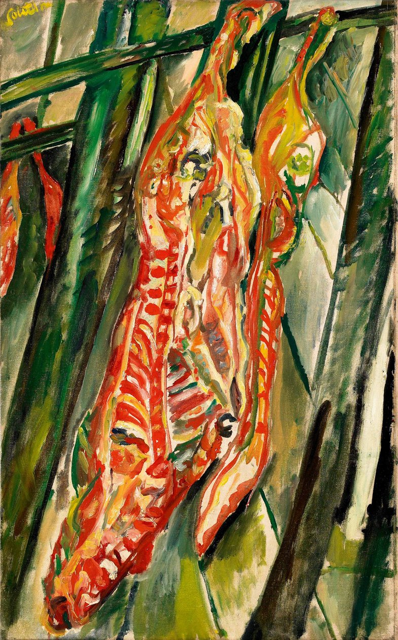 牛肉胴体，约1920年。 作者 Chaim Soutine