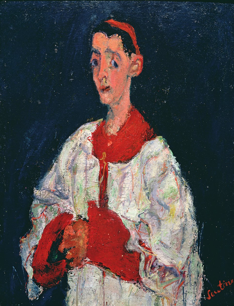 唱诗班男孩，1928年 作者 Chaim Soutine