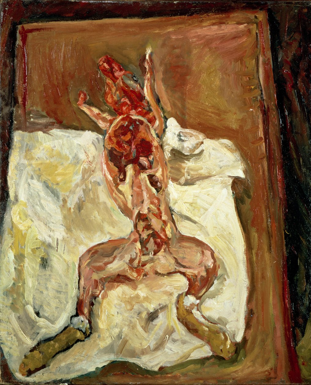 Flayed Rabbit，c.1921年（布面油画） 作者 Chaim Soutine