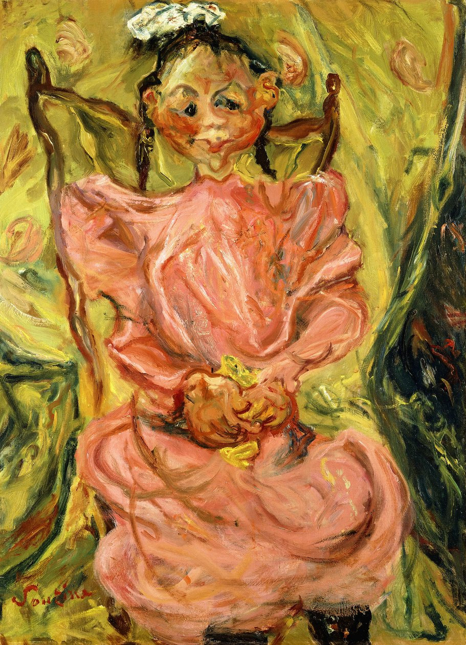 穿粉红色的女孩，1925年 作者 Chaim Soutine
