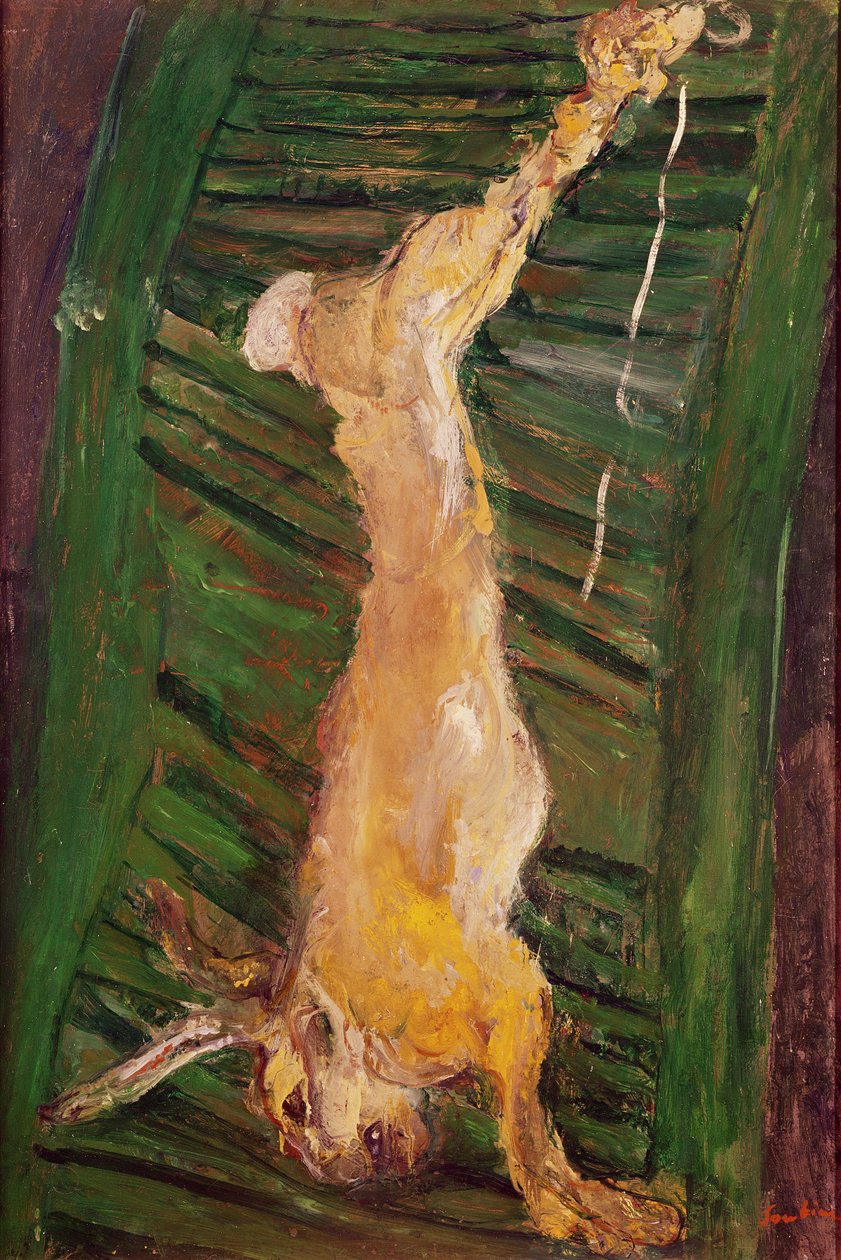 野兔在绿色快门，c.1924-25 作者 Chaim Soutine