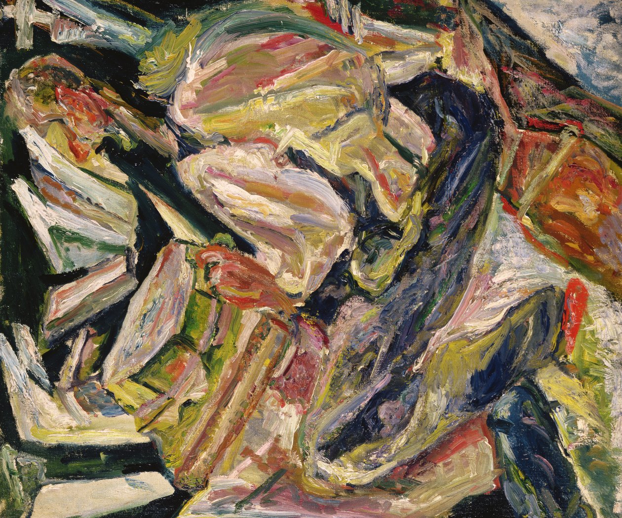 坐着的人，c.1920-29（布面油画） 作者 Chaim Soutine