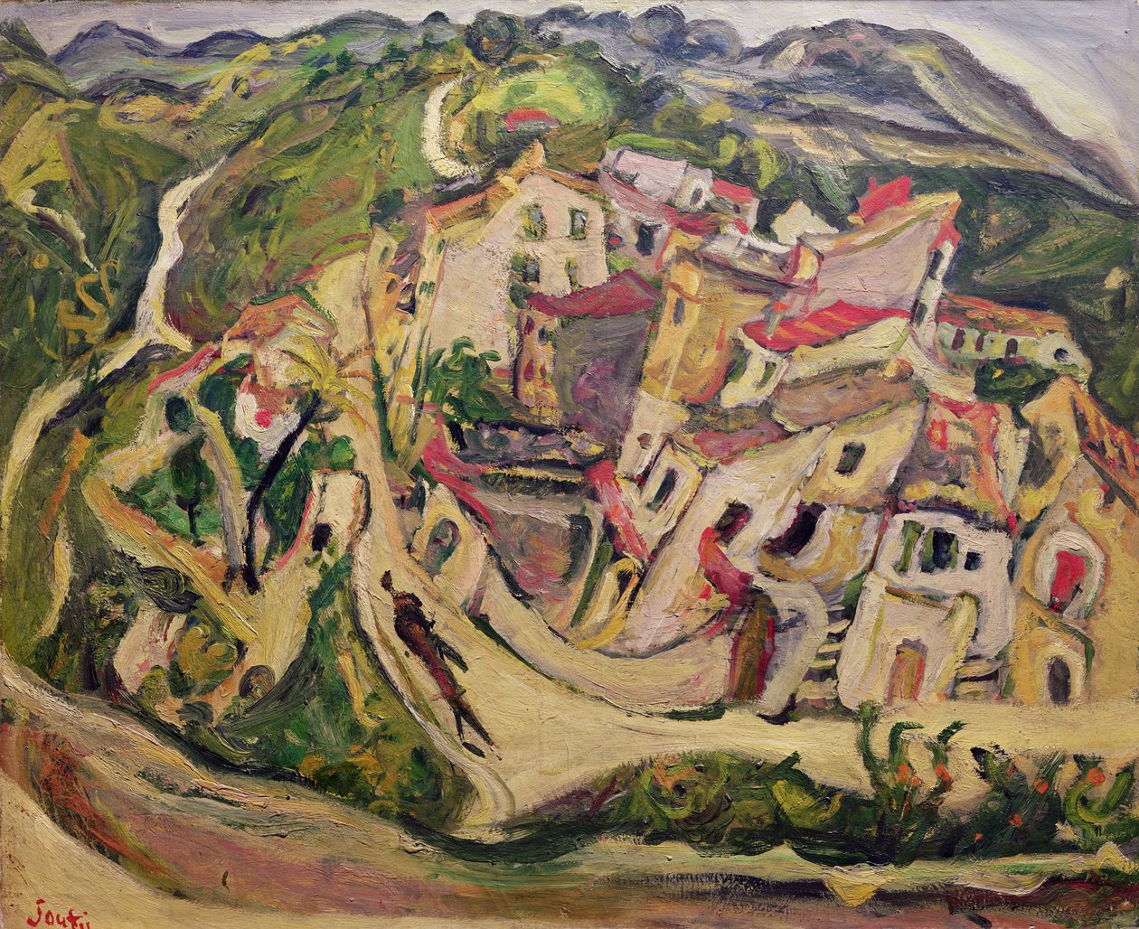 Cagnes的房子，1923年 作者 Chaim Soutine