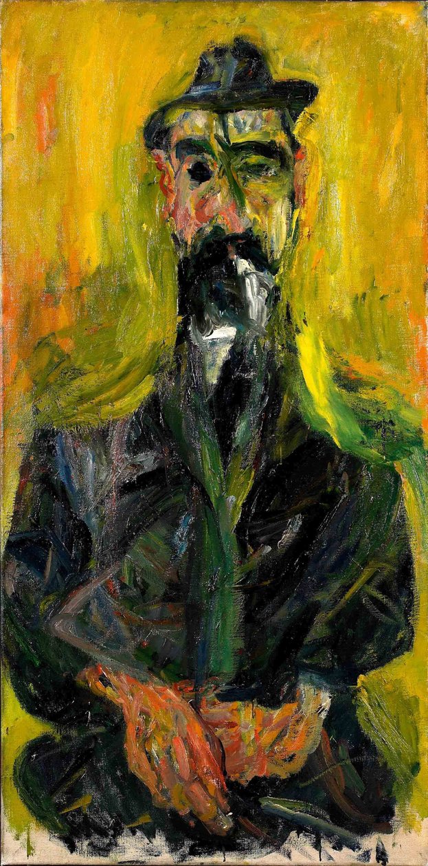 戴帽子的人》，约1919年。 作者 Chaim Soutine