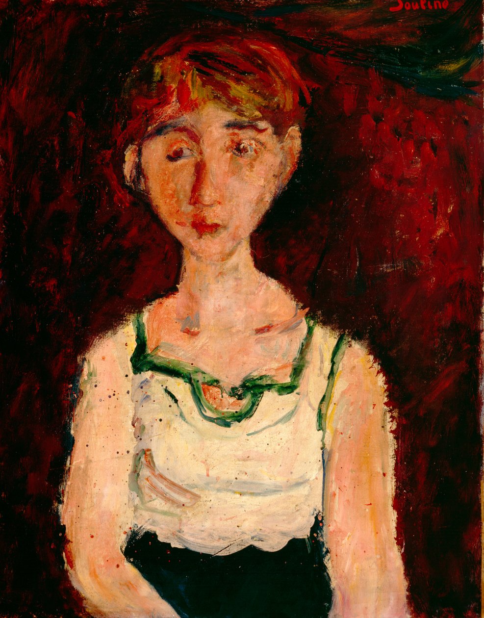 小女孩（布面油画 作者 Chaim Soutine