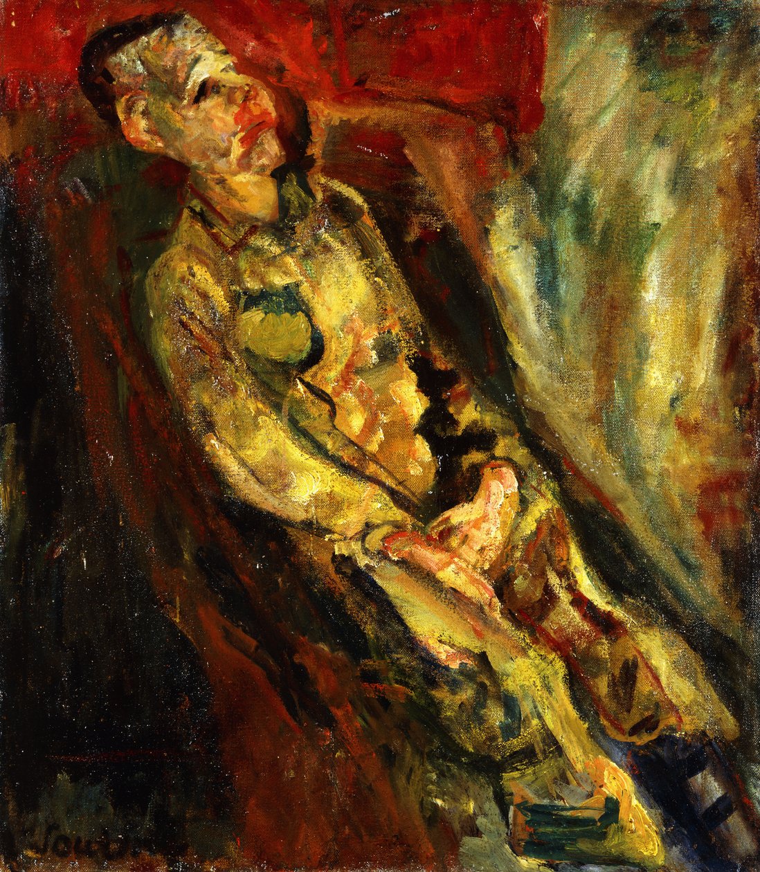 人坐坐着的人，约1923年 作者 Chaim Soutine