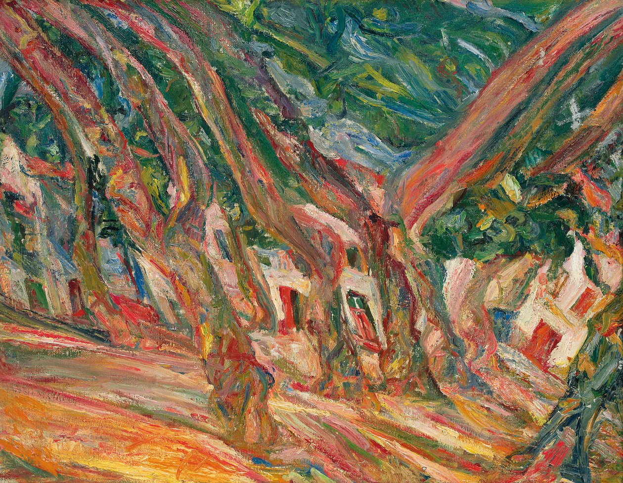 Ceret的梧桐树； Les platanes a Ceret，约1920年 作者 Chaim Soutine