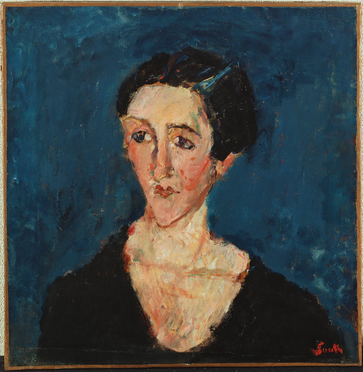 1928年约瑟夫·卡达琳（Madalaine Castaing）的肖像 作者 Chaim Soutine