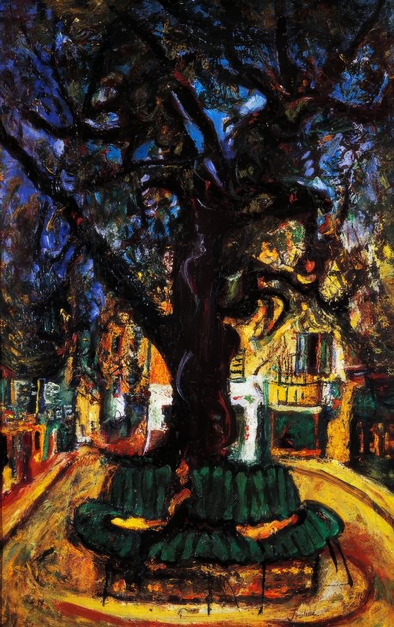 1929年，在旺斯的小镇广场上， 作者 Chaim Soutine