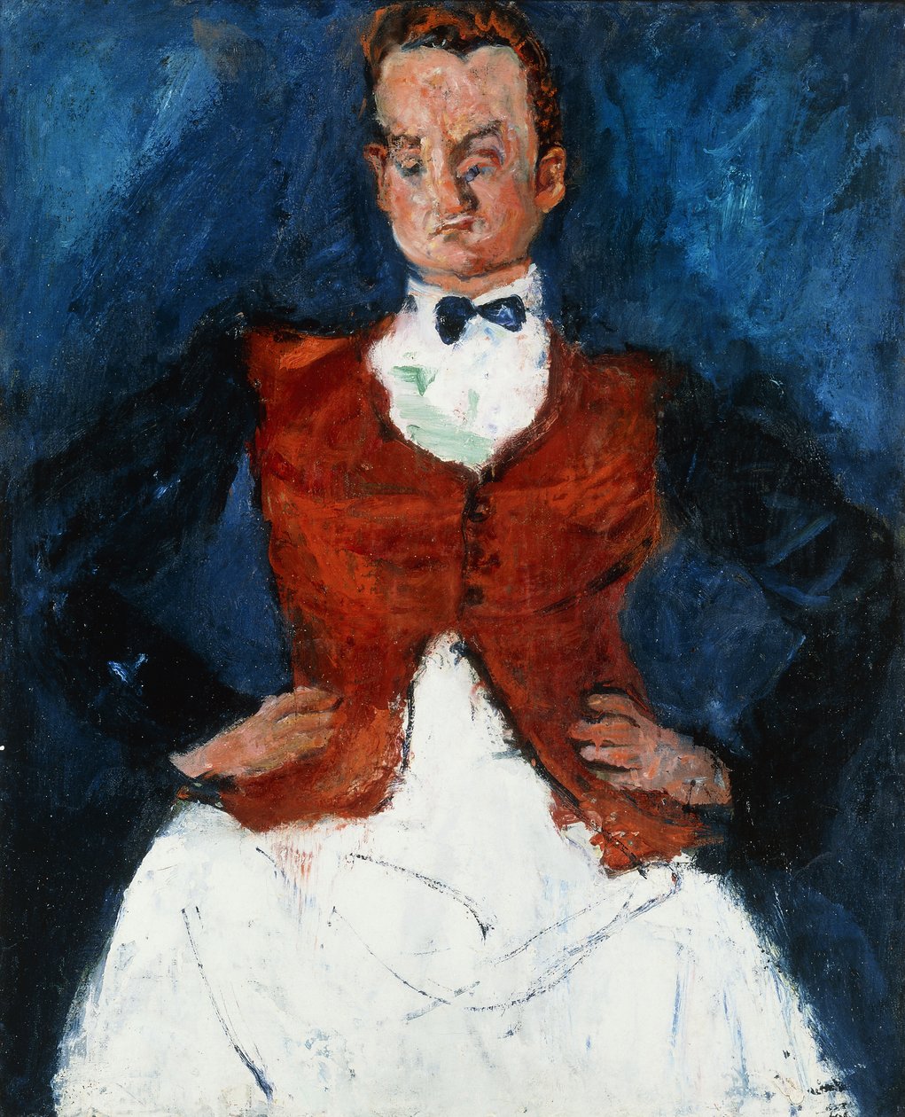 弥勒D; Maitre d“酒店，约1927年 作者 Chaim Soutine