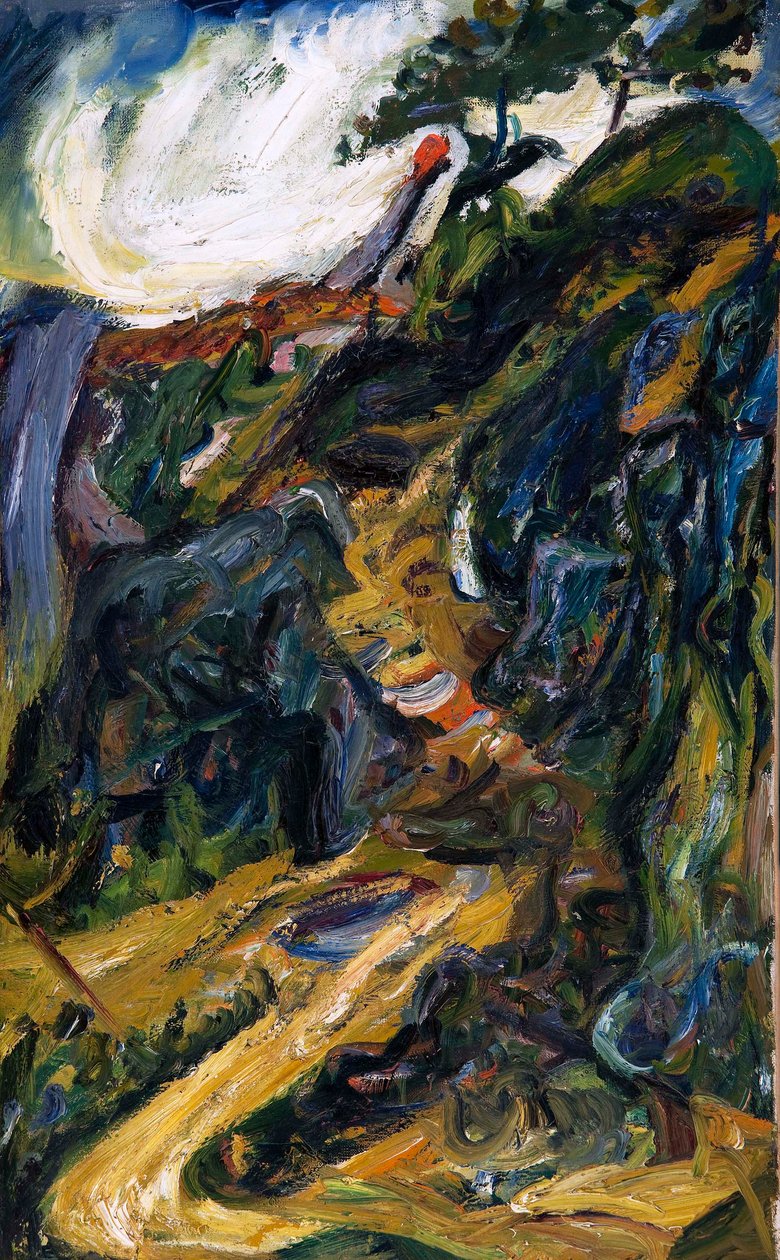 蜿蜒小路，靠近格勒奥利耶（La Route montante, vers Gréolières） 作者 Chaim Soutine