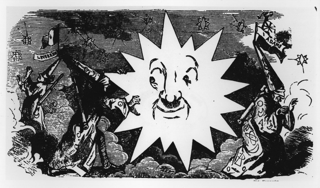 从1847年1月1日的&39;Le Charivari&39;发现海王星的漫画 作者 湛