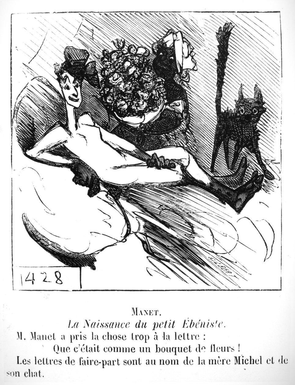 小内阁制造者的诞生，1865年“Le Charivari”中的漫画 作者 湛
