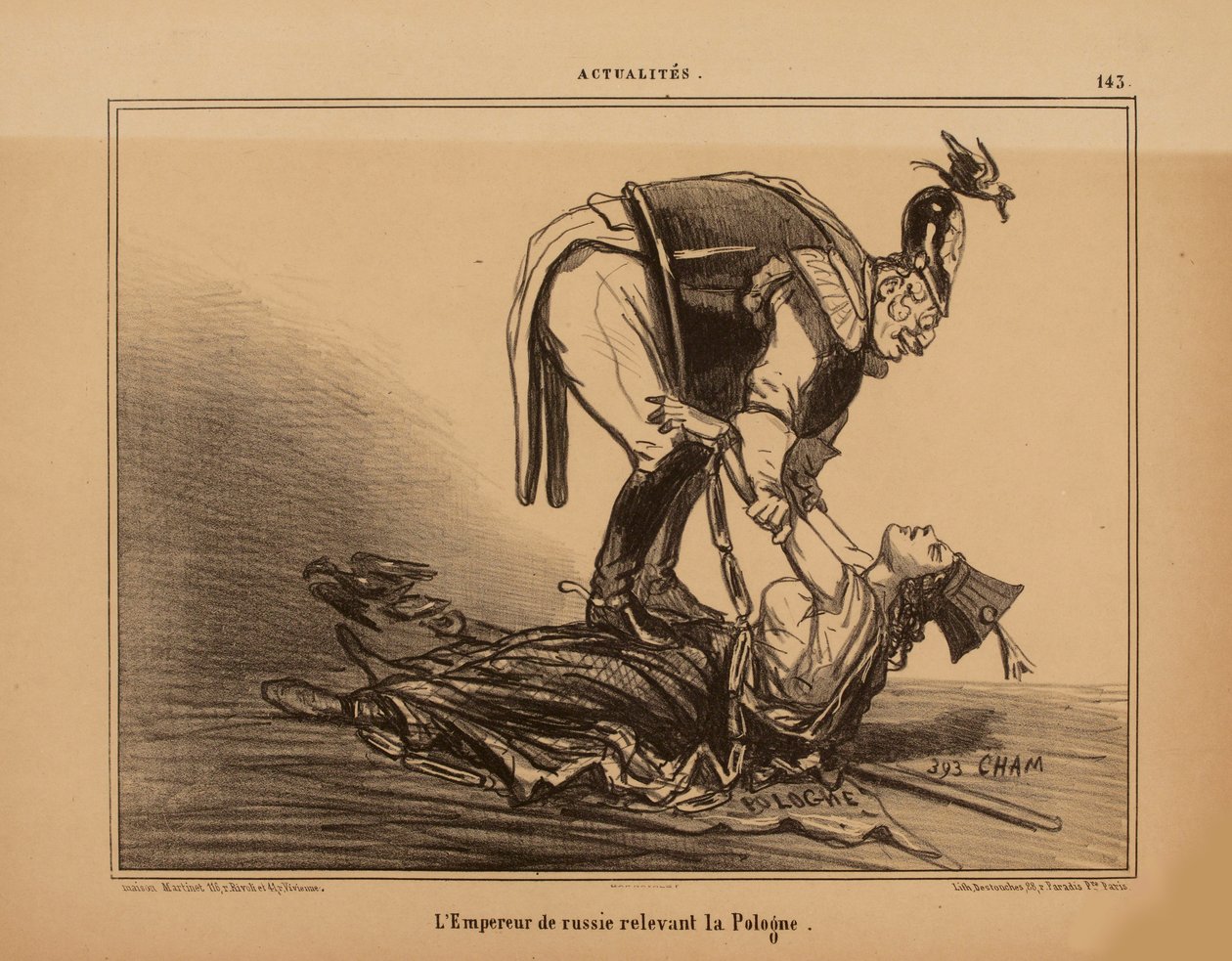 俄罗斯皇帝解救波兰，1855年。 作者 湛