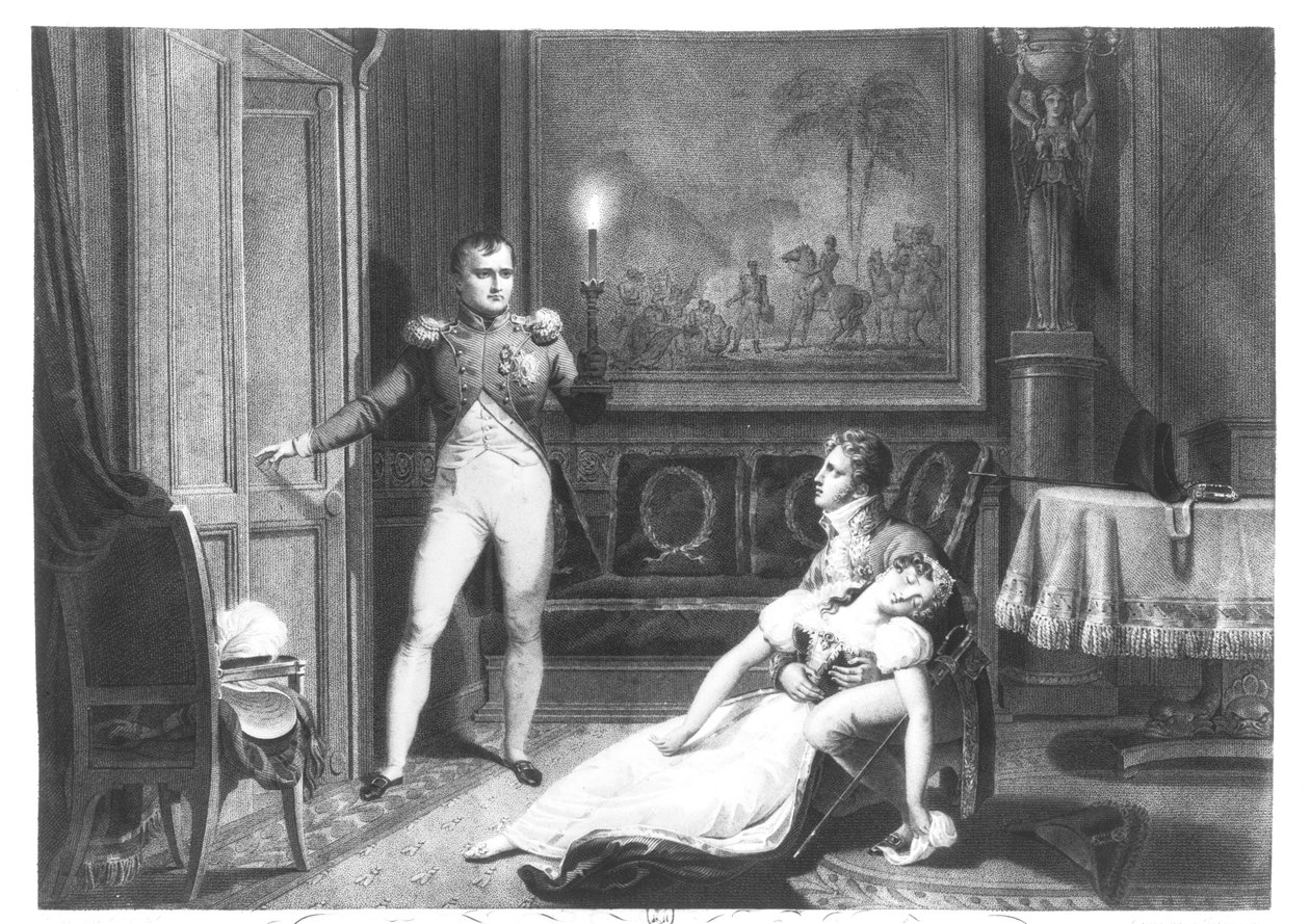 拿破仑一世（1769-1821）和Josephine Tascher de la Pagerie（1763-1814）于1809年11月30日离婚 作者 查尔斯·亚伯拉罕·查瑟拉特