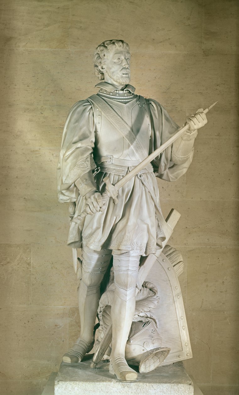 Pierre du Terrail（1476-1524）的雕像Bayard的骑士，1787年 作者 查尔斯·安托万·布里丹