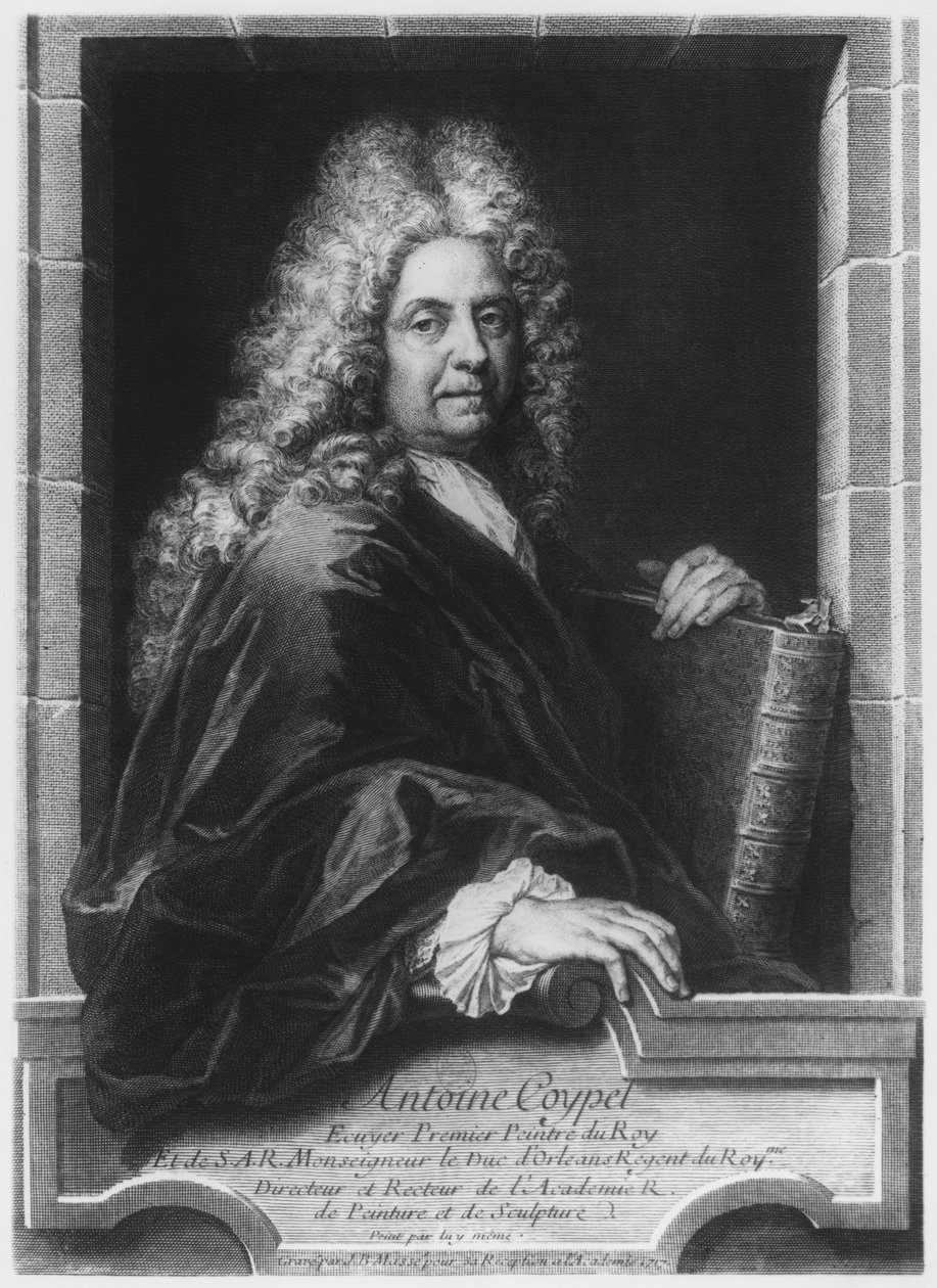 Antoine Coypel，自画像后，由Jean Baptiste Masse（1687-1767）1717年刻 作者 查尔斯·安托万·科佩尔