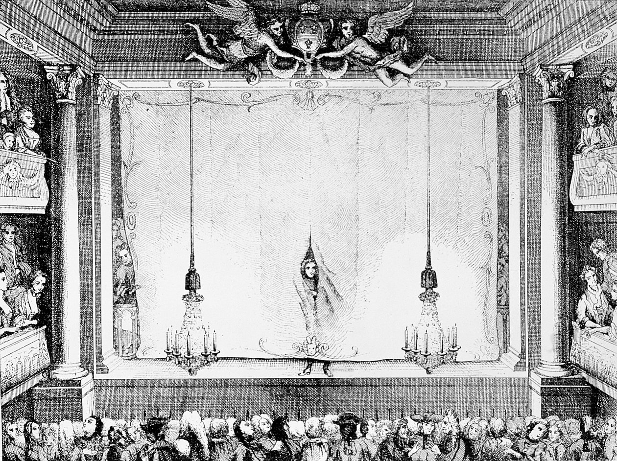 莫里哀时期（1622-73）在皇宫礼堂举行的Comedie Francaise 作者 查尔斯·安托万·科佩尔