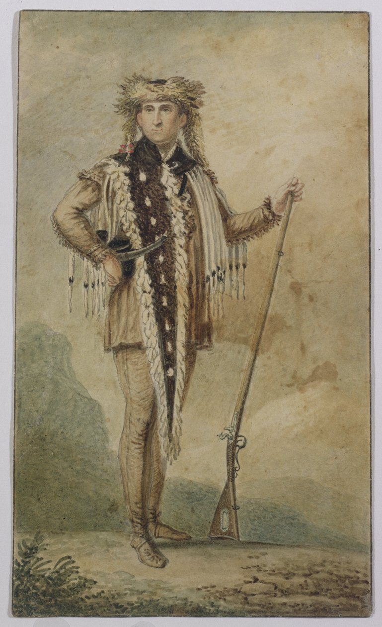 Meriwether Lewis船长，1807年（纸上石墨） 作者 查尔斯·巴尔塔撒（Charles Balthazar）朱利安·费维特·德·圣梅敏