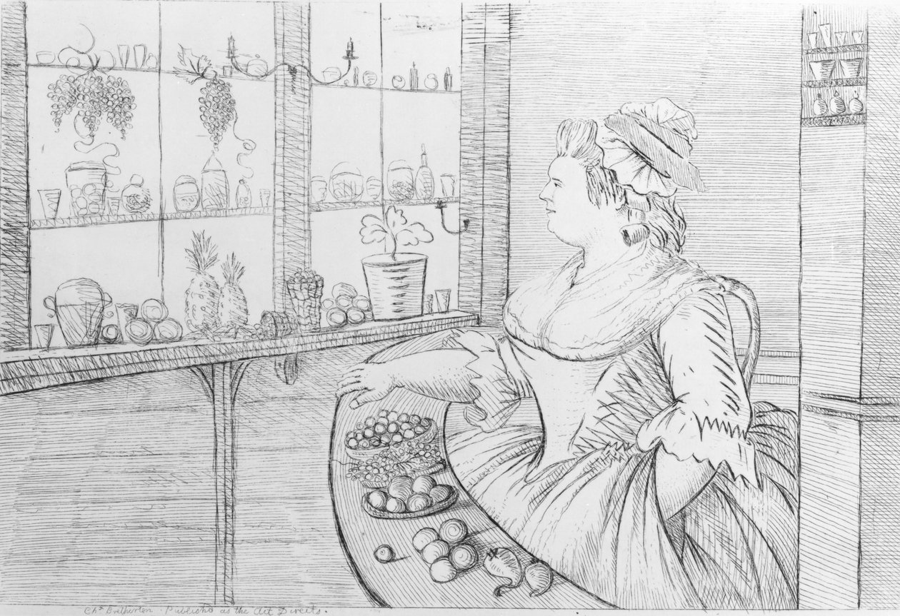 Weltje夫人在1783年在Pall Mall的商店里 作者 查尔斯·布雷瑟顿