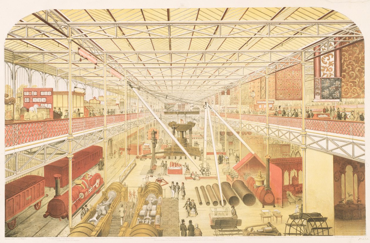 英国机械部，万国工业展览会的第5类，1851年，由艺术家，酒吧刻。作者：Ackermann und Co.，1851 作者 查尔斯·伯顿