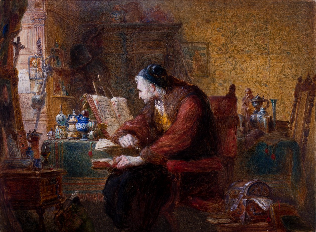 古兰经，1863年（wc，水粉和牙龈阿拉伯语在纸上） 作者 查尔斯·卡特莫尔