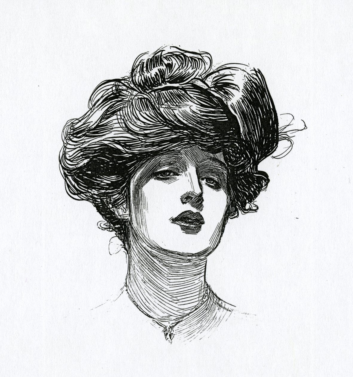 一个吉布森女孩，c.1902 作者 查尔斯·达纳·吉布森